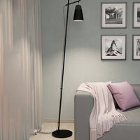 Piantana Moderna Canterras 1 Luce Acciaio Nero