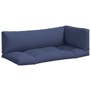 Cuscini per Pallet 3 pz | Cuscini per sedie Blu Marino in Tessuto Oxford