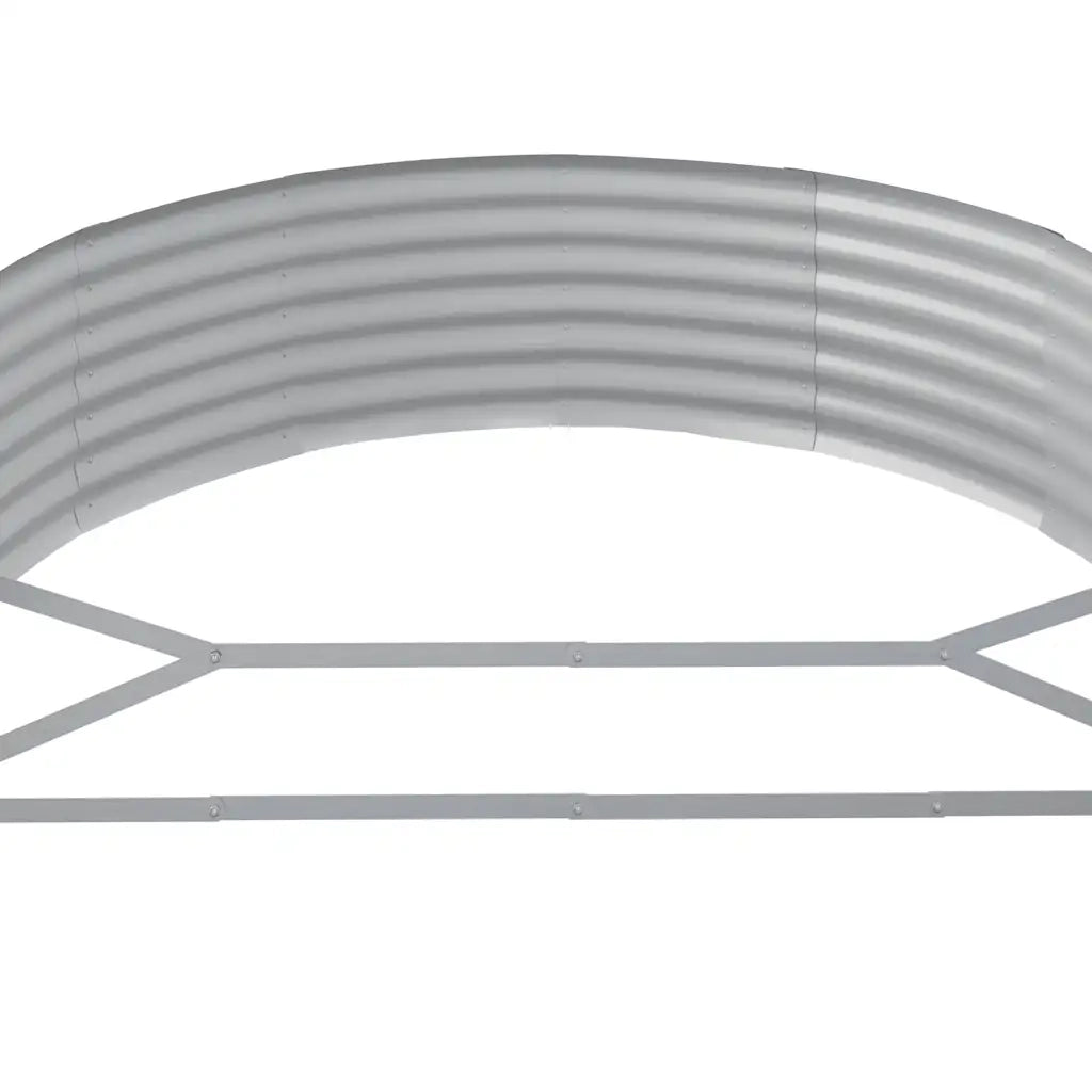 Vaso Giardino Acciaio Verniciato Polvere 214x140x36cm Antracite cod mxl 39883