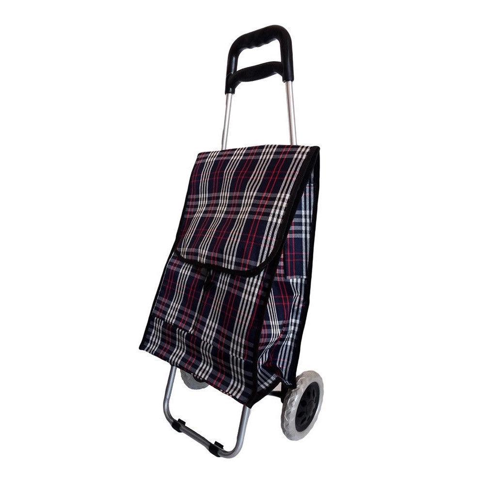 Trade Shop - Carrello Per La Spesa Pieghevole Carrellino Con 2 Ruote Varie Fantasie -