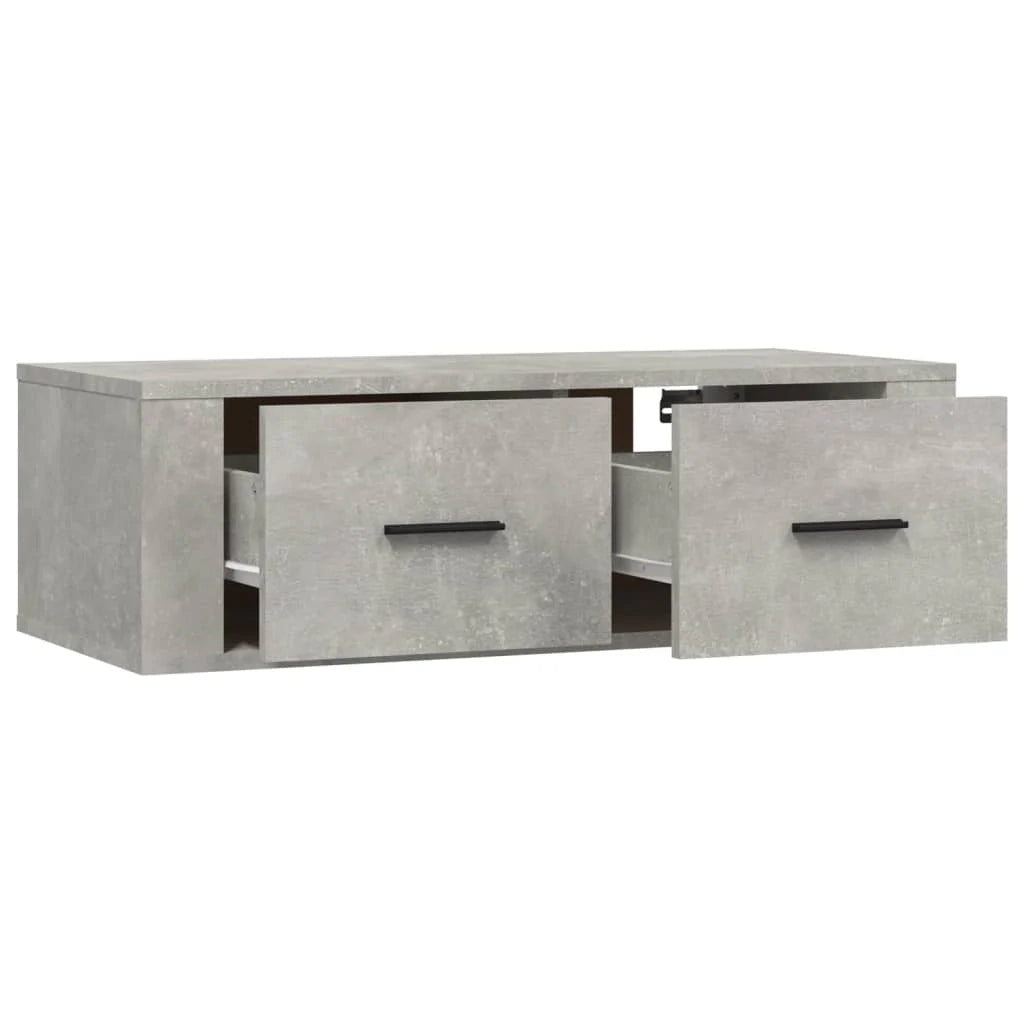Mobile TV multimediale mensola TV credenza TV montaggio a parete 80 x 36 x 25 cm legno ingegnerizzato grigio 02_0028489
