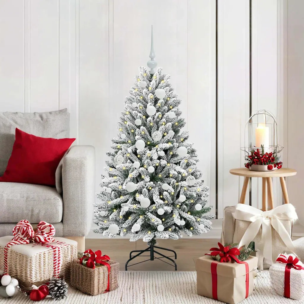 Albero di Natale | Decorazioni natalizie artificiale con 150 LED Verde e Bianco 120 cm