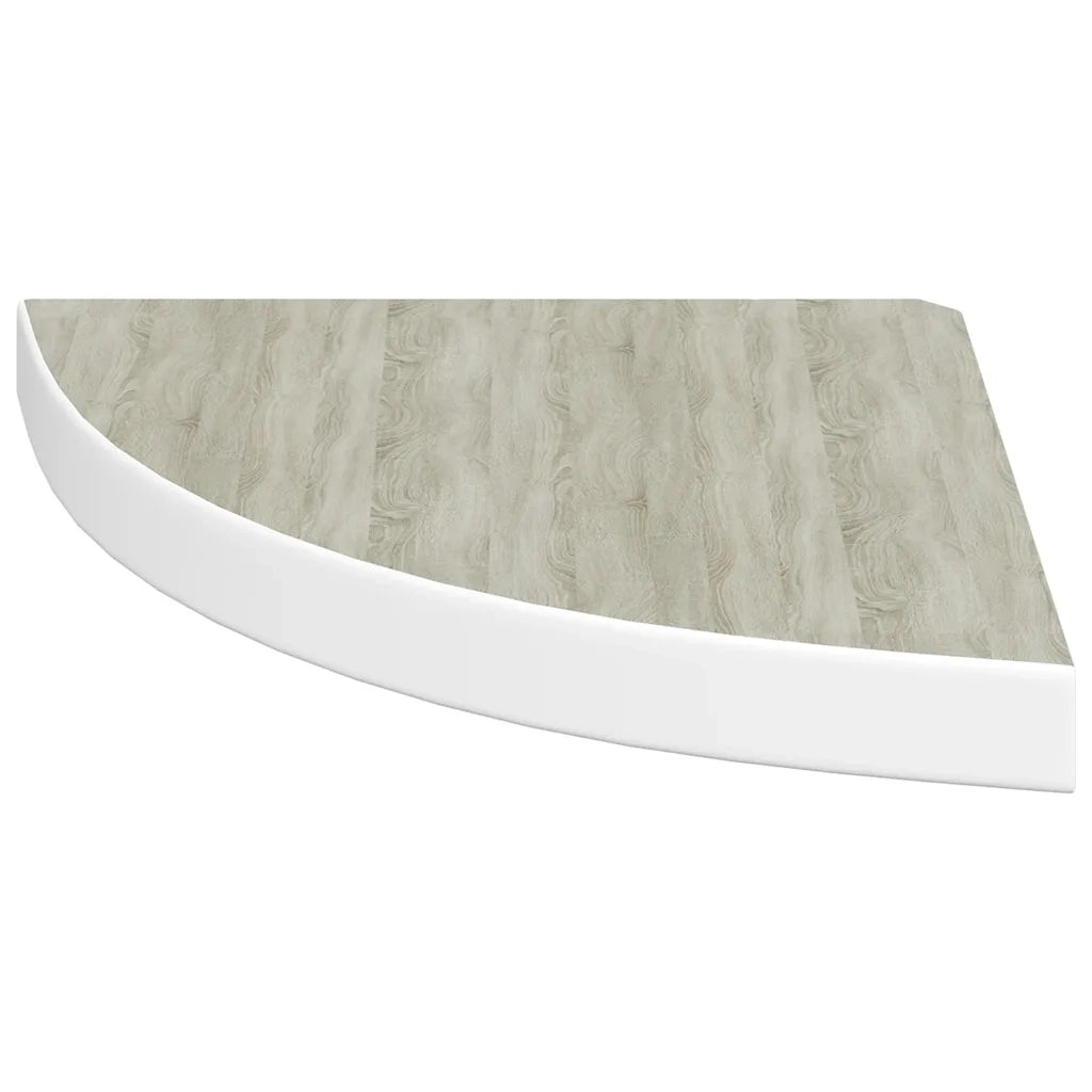 Mensole Angolari 2pz Rovere e Bianco 35x35x3,8 cm in MDF cod mxl 59202