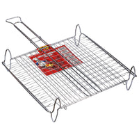 graticola doppia bombata con piedi cm. 37x27 cod:ferx.99552