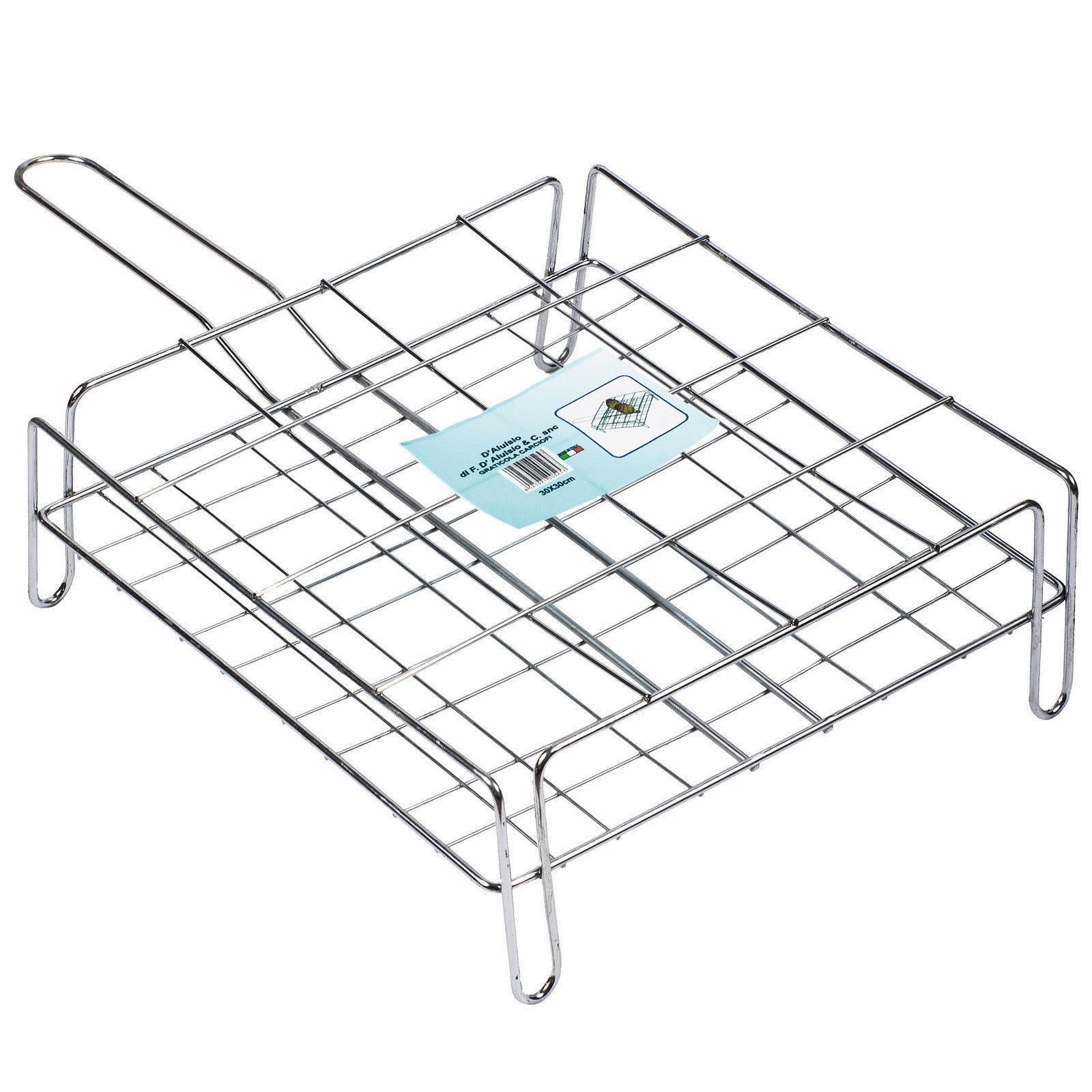 graticola cromata per carciofi cm. 30x30 cod:ferx.99556