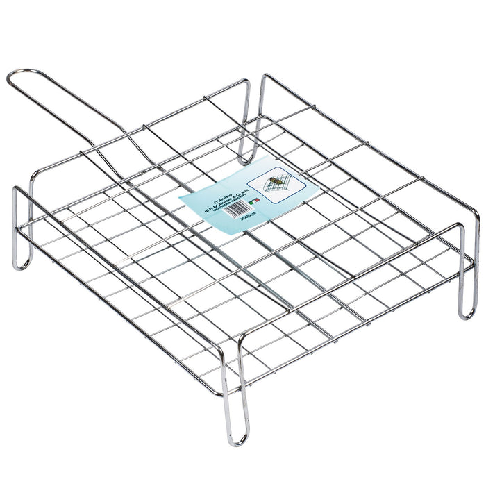 graticola cromata per carciofi cm. 30x30 cod:ferx.99556