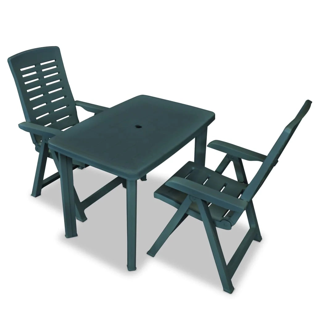 Set di mobili da bistrot in plastica verde da 3 pezzi 02_0014544