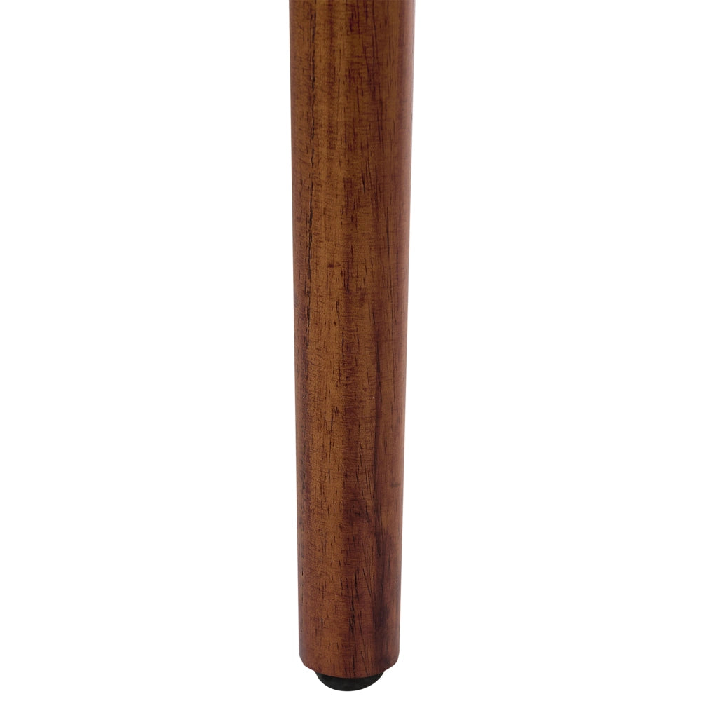 Set di 2 sedie da pranzo con struttura in legno di gomma e sedili in corda di carta in stile retrò Sala da pranzo marrone scuro e beige