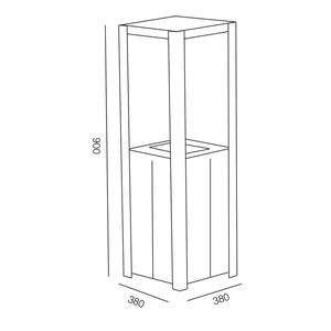 Camino a Bioetanolo da Pavimento 38x38x121 cm 1500W 1,5L Nevada Nero