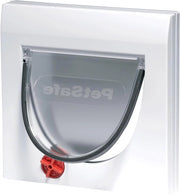Porta gatti classica - 4 opzioni di chiusura, chiusura magnetica, facile assemblaggio, impermeabile - Argento bianco