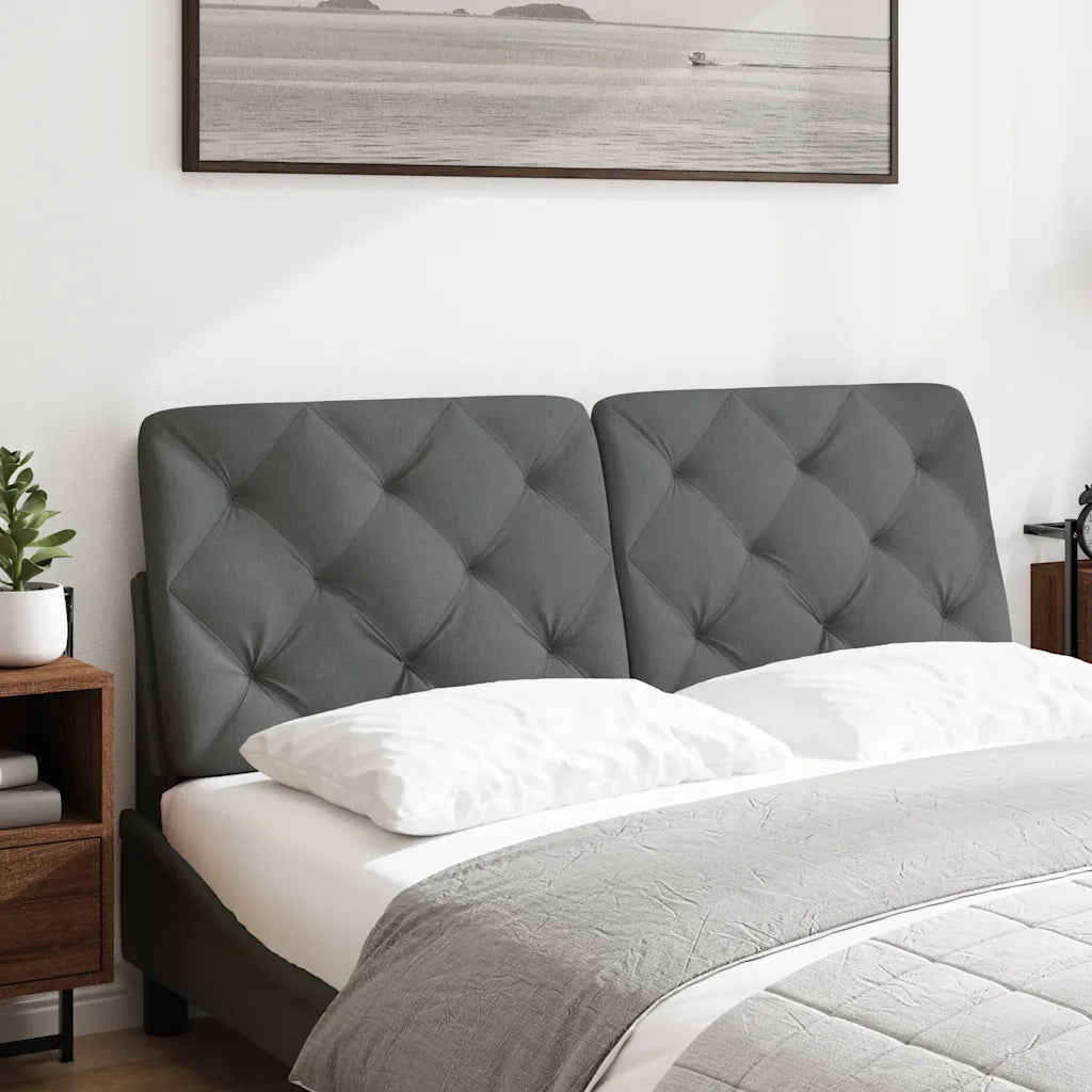Cuscino Testiera Grigio Scuro 120 cm in Tessuto CFW8140134