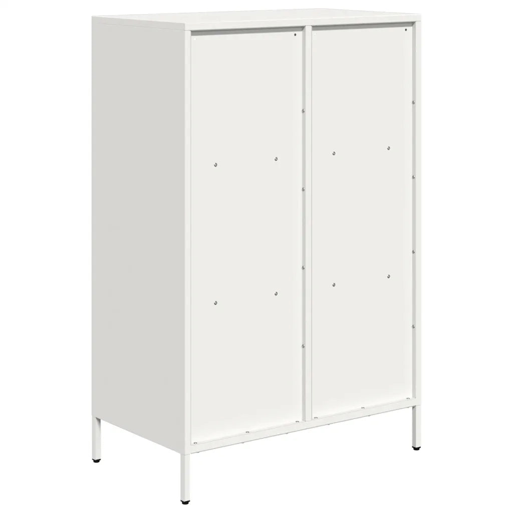 Credenza Bianca 68x39x103,5 cm in Acciaio