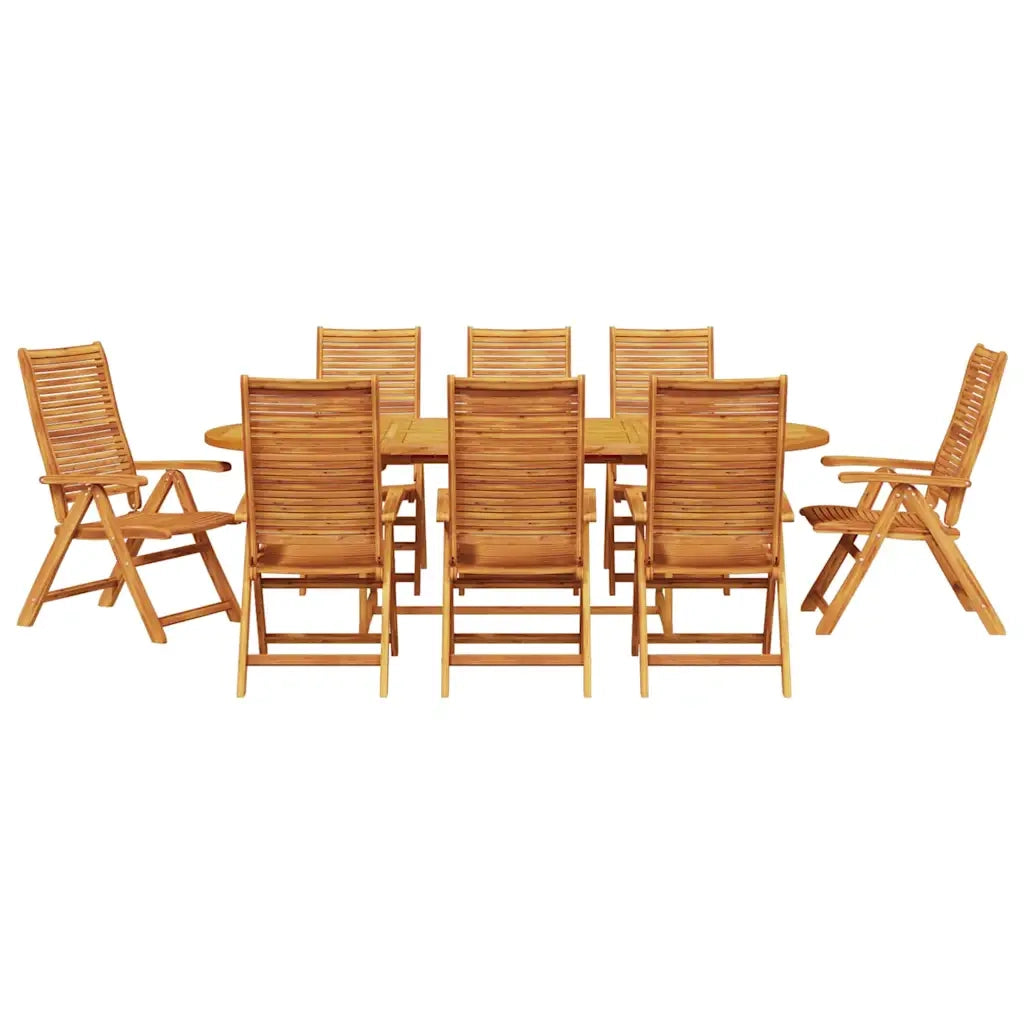 Set da Pranzo per Giardino 9 pcs Marrone