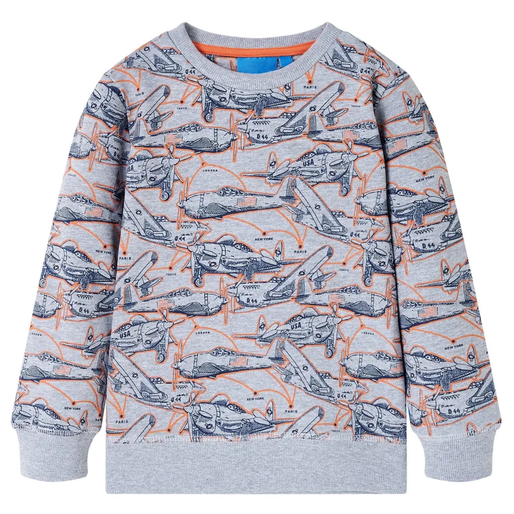 Felpa per Bambini Grigio MÃ©lange 140cod mxl 84499