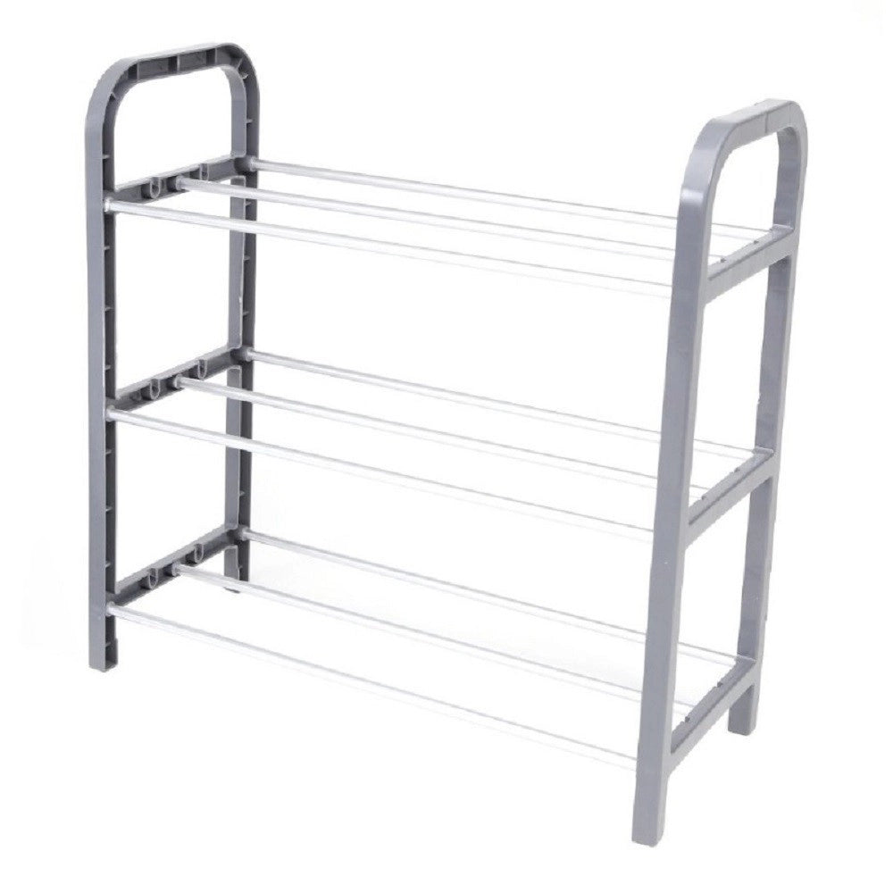 Trade Shop - Scarpiera In Plastica 3 Ripiani Livelli Salvaspazio 40x19x42cm Porta Scarpe Casa -