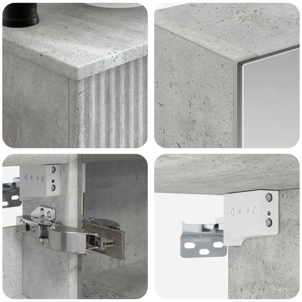 Set di mobili per il bagno 6 pcs Grigio Cemento 3407114