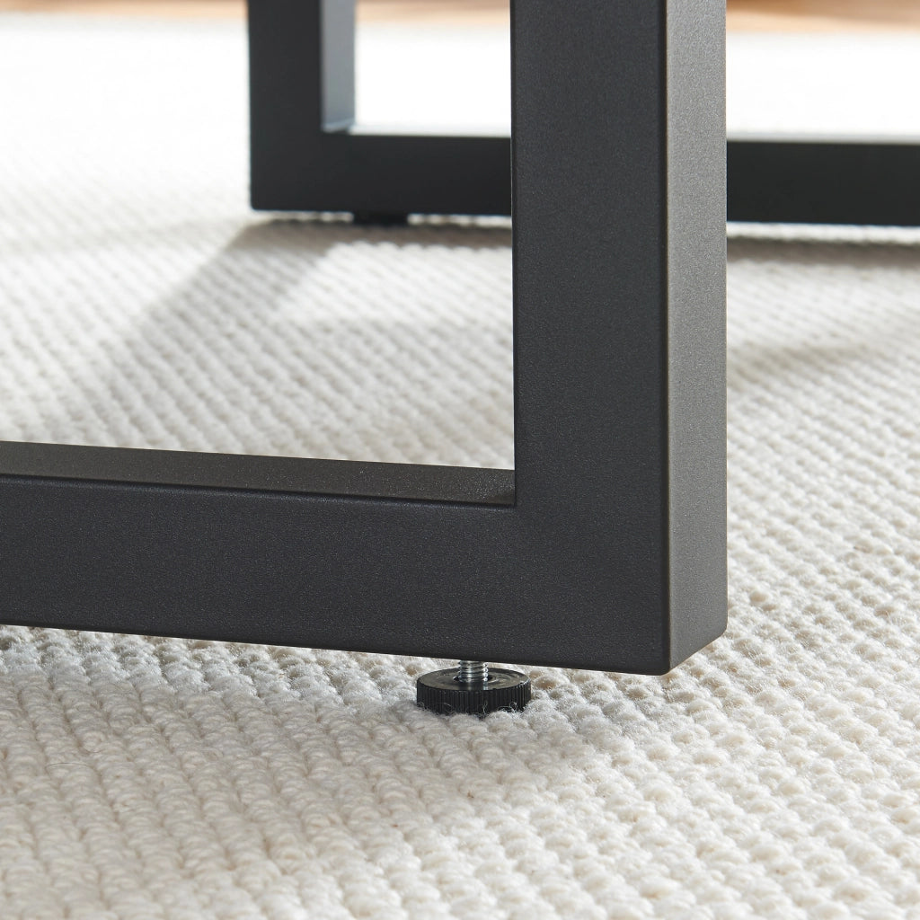 Set di 2 Gambe Quadrate Lunderskov per Mobili 'Fai da Te' - Altezza 35 cm - Acciaio Nero [en.casa]