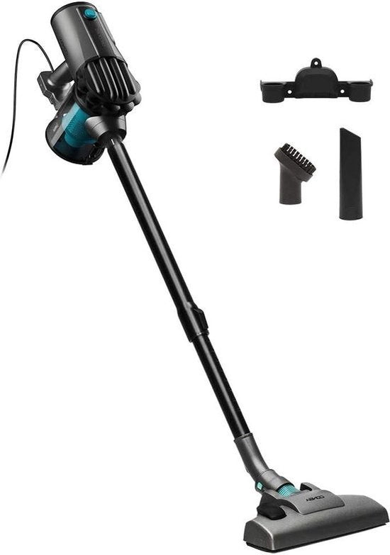 Aspirapolvere a Radiazione Alta con Tecnologia Cyclone - Filtro altamente efficiente - 600 W - Raggio di azione di 6 metri - Blu