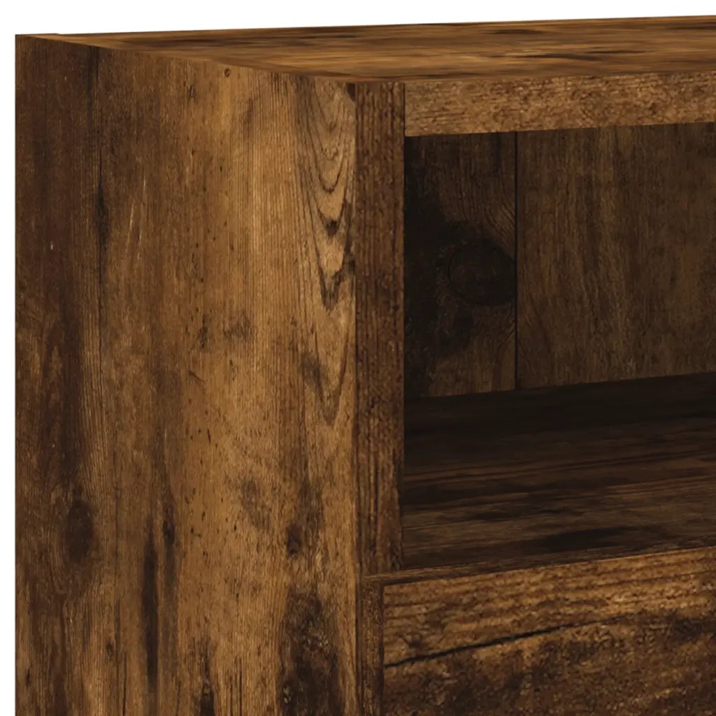 Mobili TV a Muro 5pz | Armadietto TV | Mobile Porta TV Rovere Fumo in Legno Multistrato