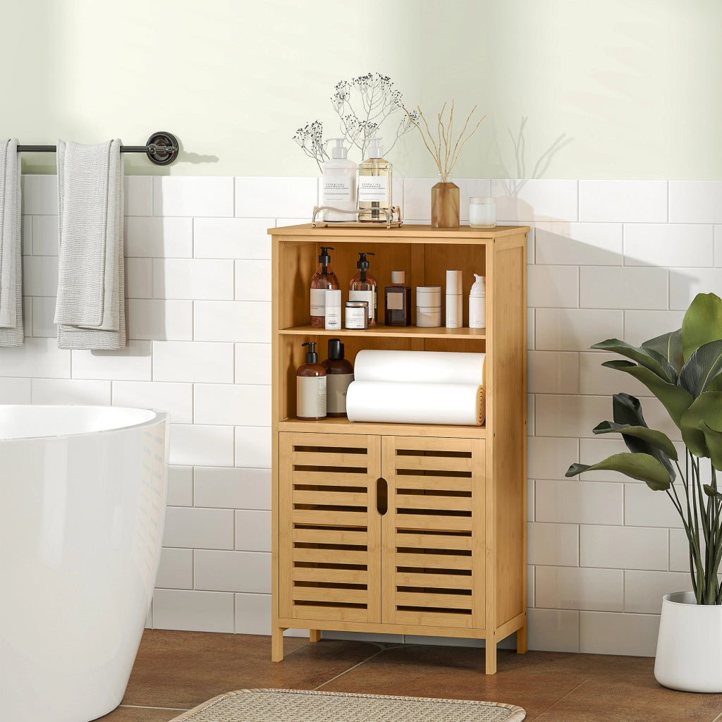 Armadietto da Bagno in Bamb¨´ ¨C zephmum ¨C 50x29x92 cm Naturale