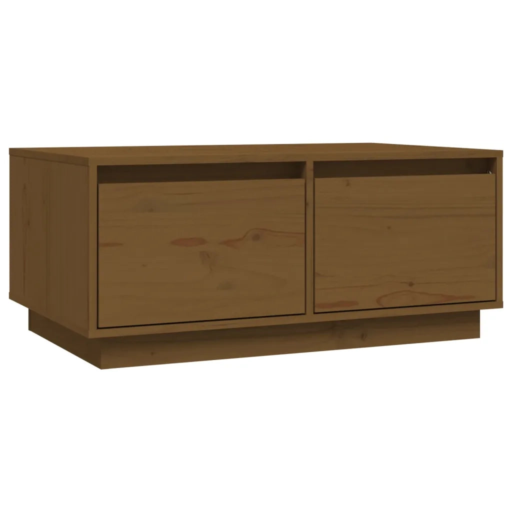 Tavolino da Salotto ambra 80x50x35 cm Legno Massello di Pino 814442