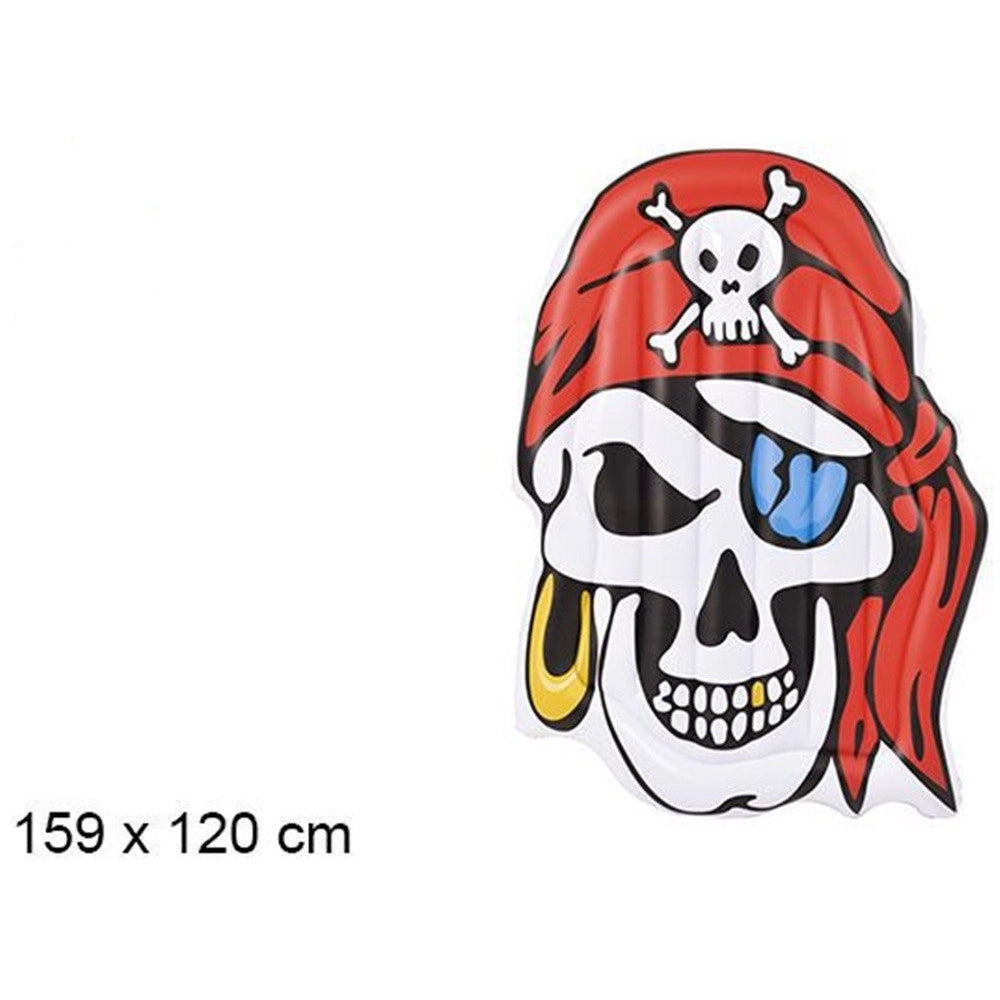 Trade Shop - Materassino Gonfiabile Isola Galleggiante A Forma Di Teschio Pirata 159x120cm 016146 -