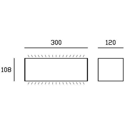 Applique Da Esterno Maxi Biemissione Box Alluminio Caffè 40W Led 4000K