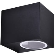 Applique esterna Polux Boston nera GU10 quadrata IP44
