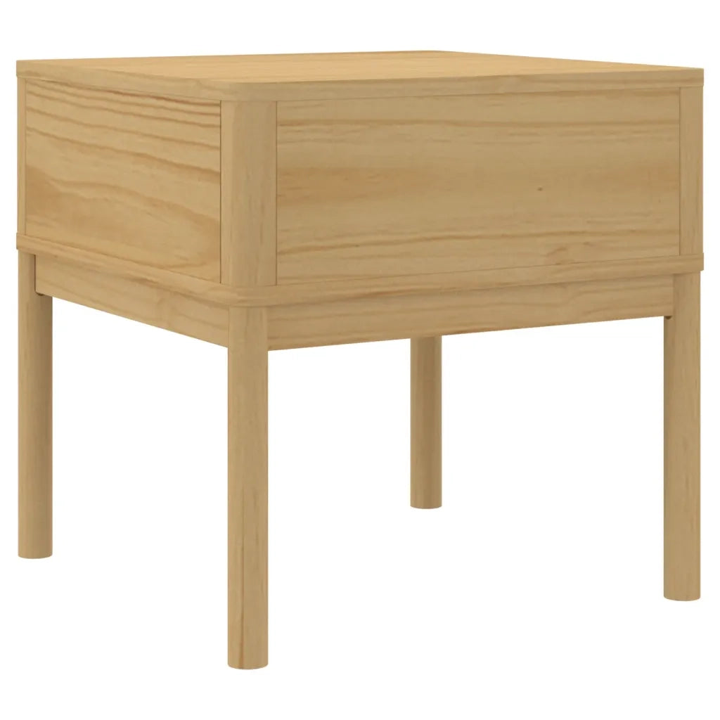 Tavolo per Lampada FLORO 55x55x54 cm Marrone Cera Legno di Pino CFW8782809