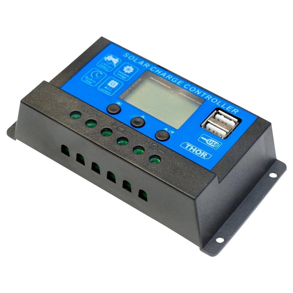 Regolatore di tensione per pannello solare 10A 12V/24V 2X porta USB