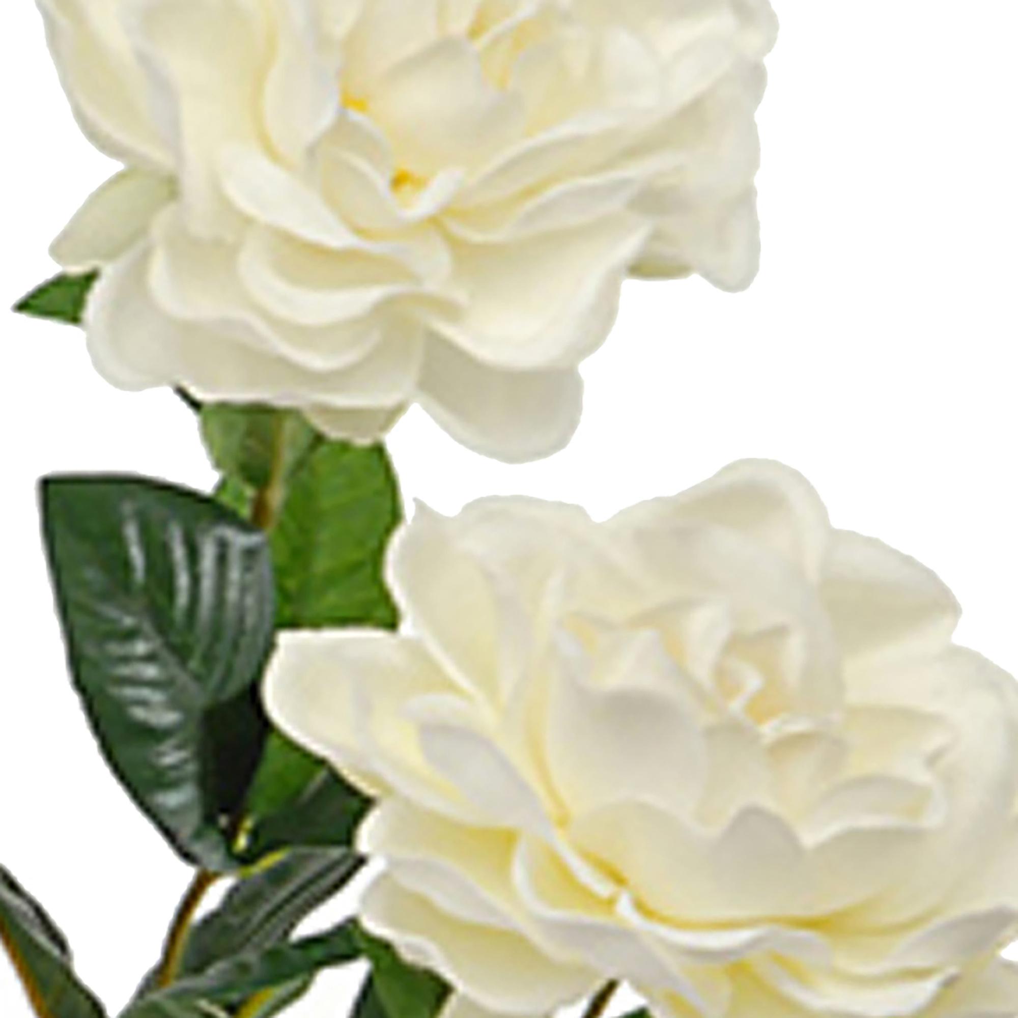 Set 3 Rami Artificiali di Gardenia Altezza 70 cm Bianco