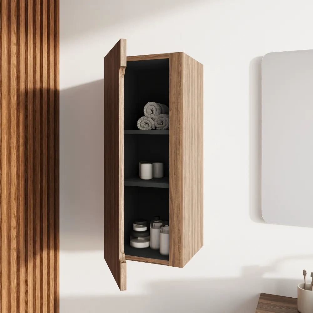 Colonna bagno sospesa 75cm rovere scuro | Bako