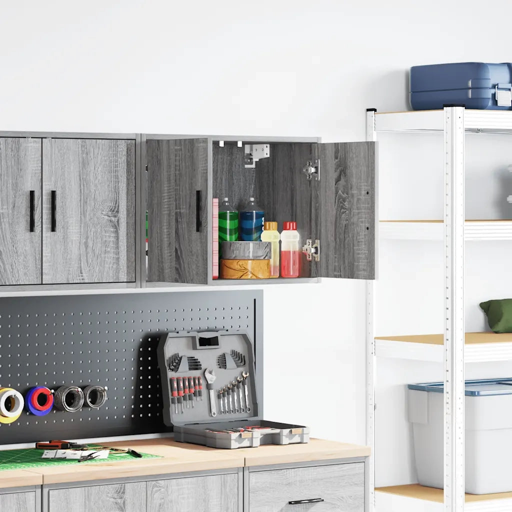 Pensile per Garage Grigio Sonoma in Legno Multistrato 860653
