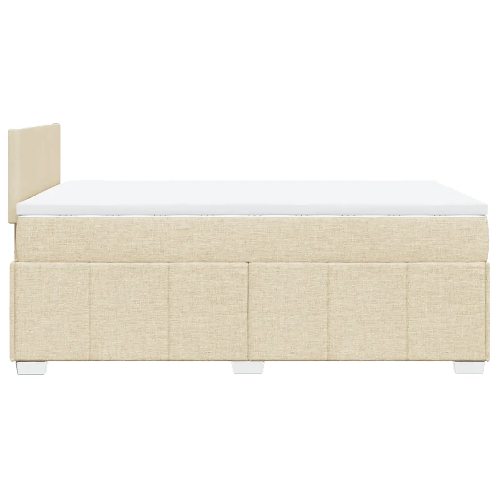Giroletto a Molle con Materasso Crema 120x190 cm in Tessuto 3287005