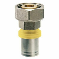 Dritto con girello e guarnizione piana a pressare gas 20x1  b07