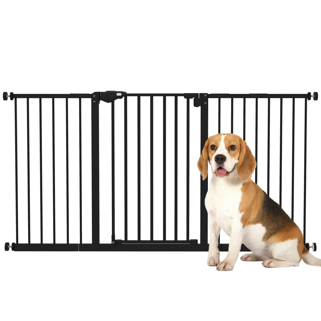 Cancello di sicurezza per porte e scale ¨C zephmum ¨C Nero metallo 74-147,5 cm