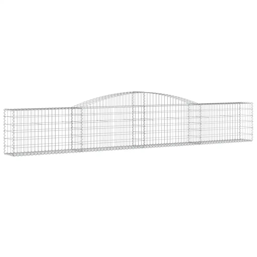 Cesti Gabbioni ad Arco 4 pz 400x30x60/80 cm Ferro Zincato 3146842