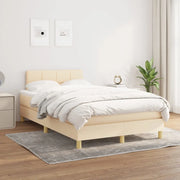 Giroletto a Molle con Materasso Crema 120x200 cm in Tessuto cod mxl 64600