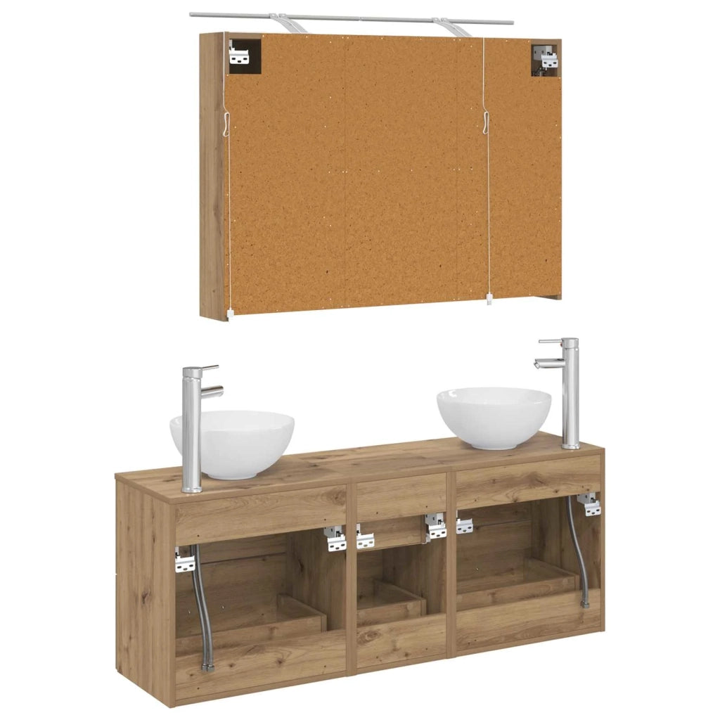 Set di mobili per il bagno 4 pcs Rovere Artigianale 3406702