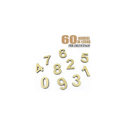 Trade Shop - Numeri In Legno 60 Pezzi Decoupage Lavoretti Scuola 3cm Spessore 1mm Decorazioni -