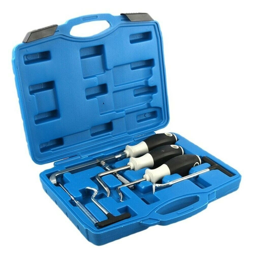 Trade Shop - Set 6 Attrezzi Ganci Per La Rimozione Guarnizioni Anelli O-ring Paraolio Hy63631 -
