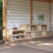 Mobile da cucina da esterno MEPPEL 3 pcs Douglas Naturale 3443796