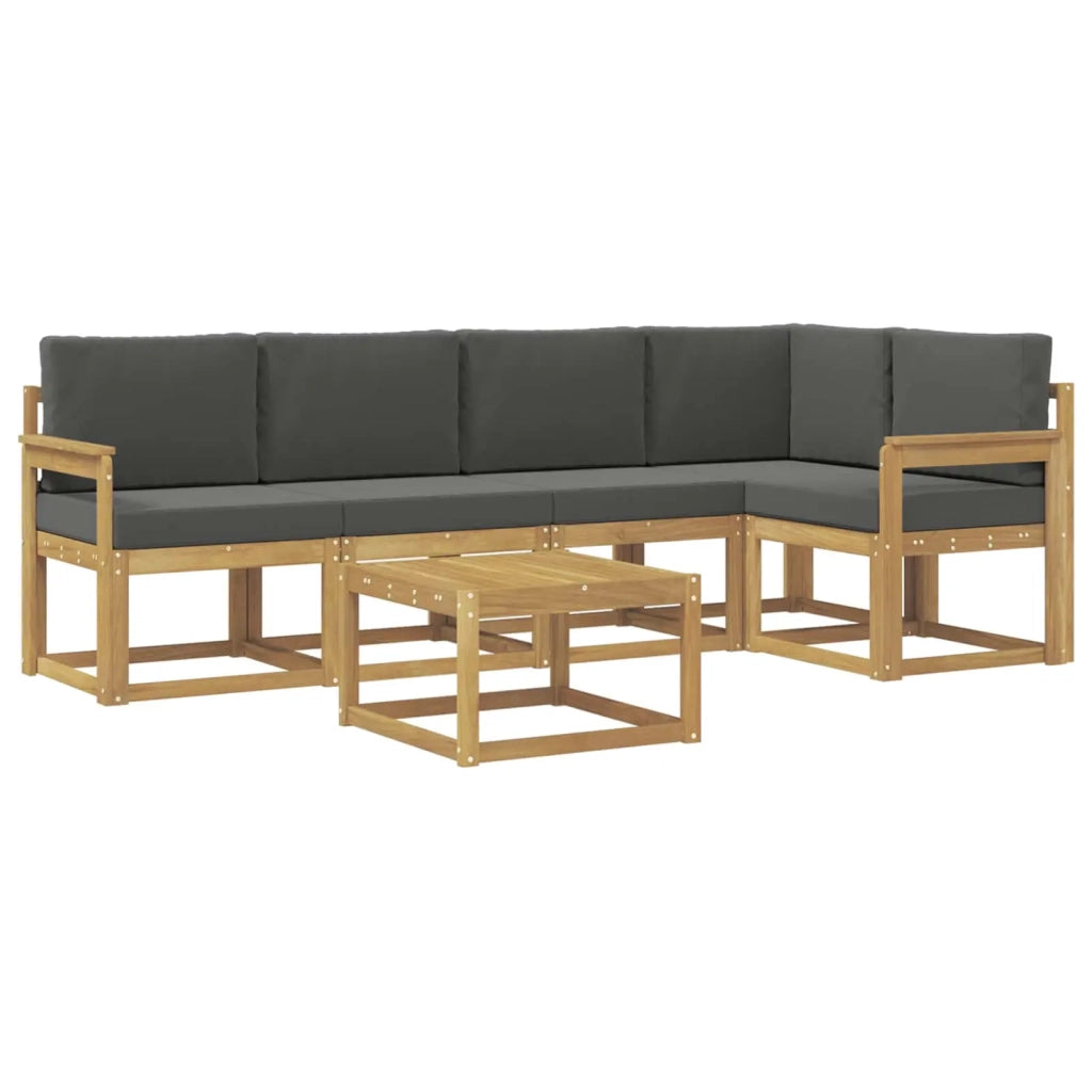 Set di divani da esterno 6 pz Bianco e Antracite 3387656