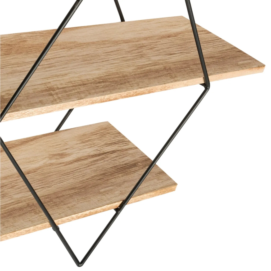 IDMarket - Scaffale a parete in metallo LILY a 3 livelli dal design industriale