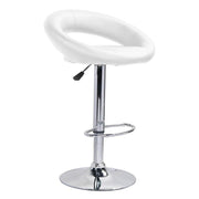 SGABELLO SOFT BAR CUCINA EFFETTO ECO PELLE BIANCO