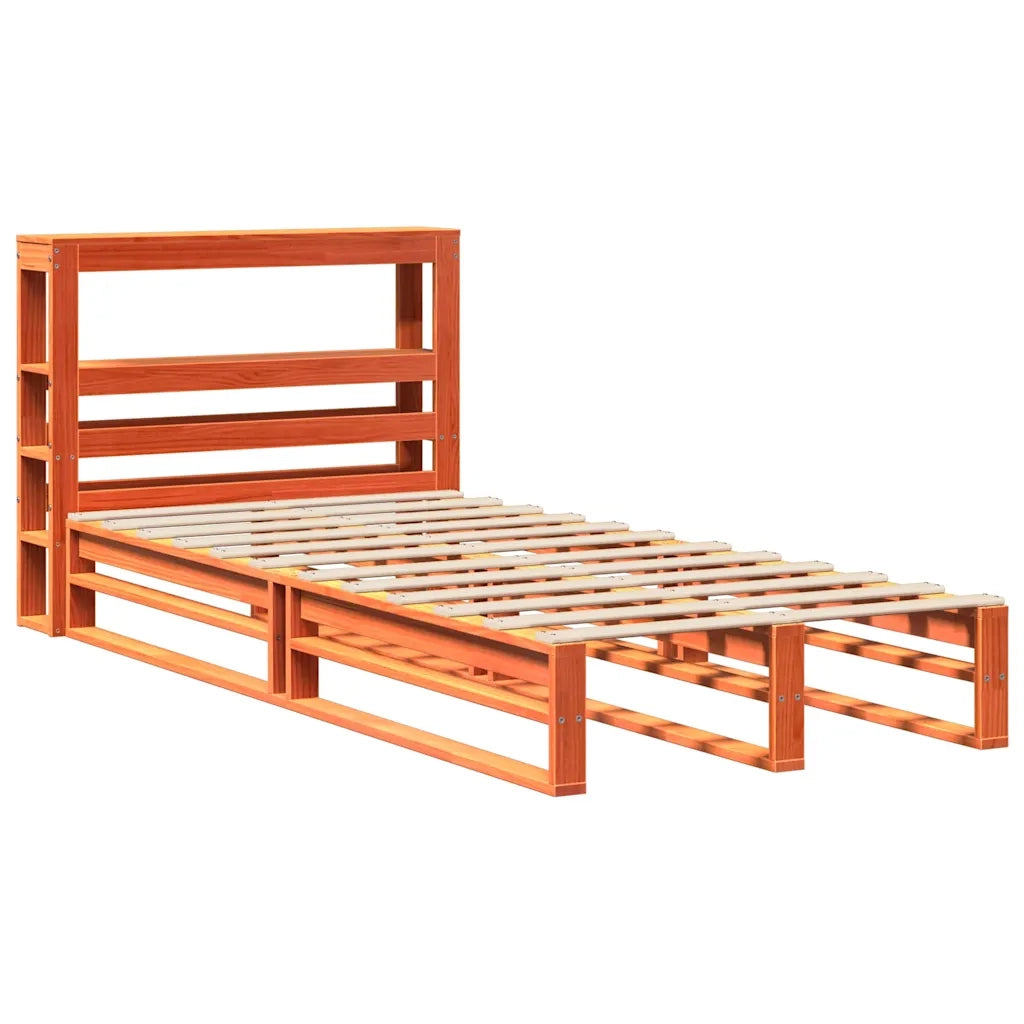 Letto senza Materasso Marrone Cera 75x190 cm in Legno di Pino 3306512