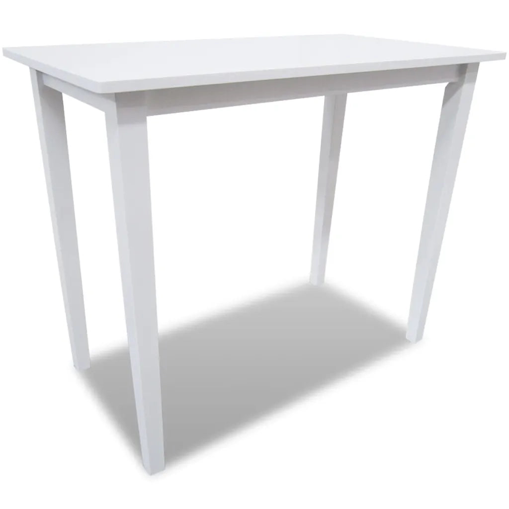 Set Tavolo da Bar in Legno Bianco e 4 Sedie da Bar 271832