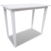 Set Tavolo da Bar in Legno Bianco e 4 Sedie da Bar 271832