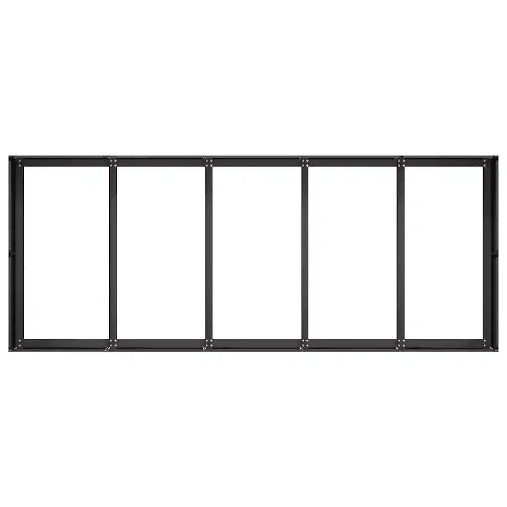 Fioriera Nera 200x80x40 cm in Acciaio 860752