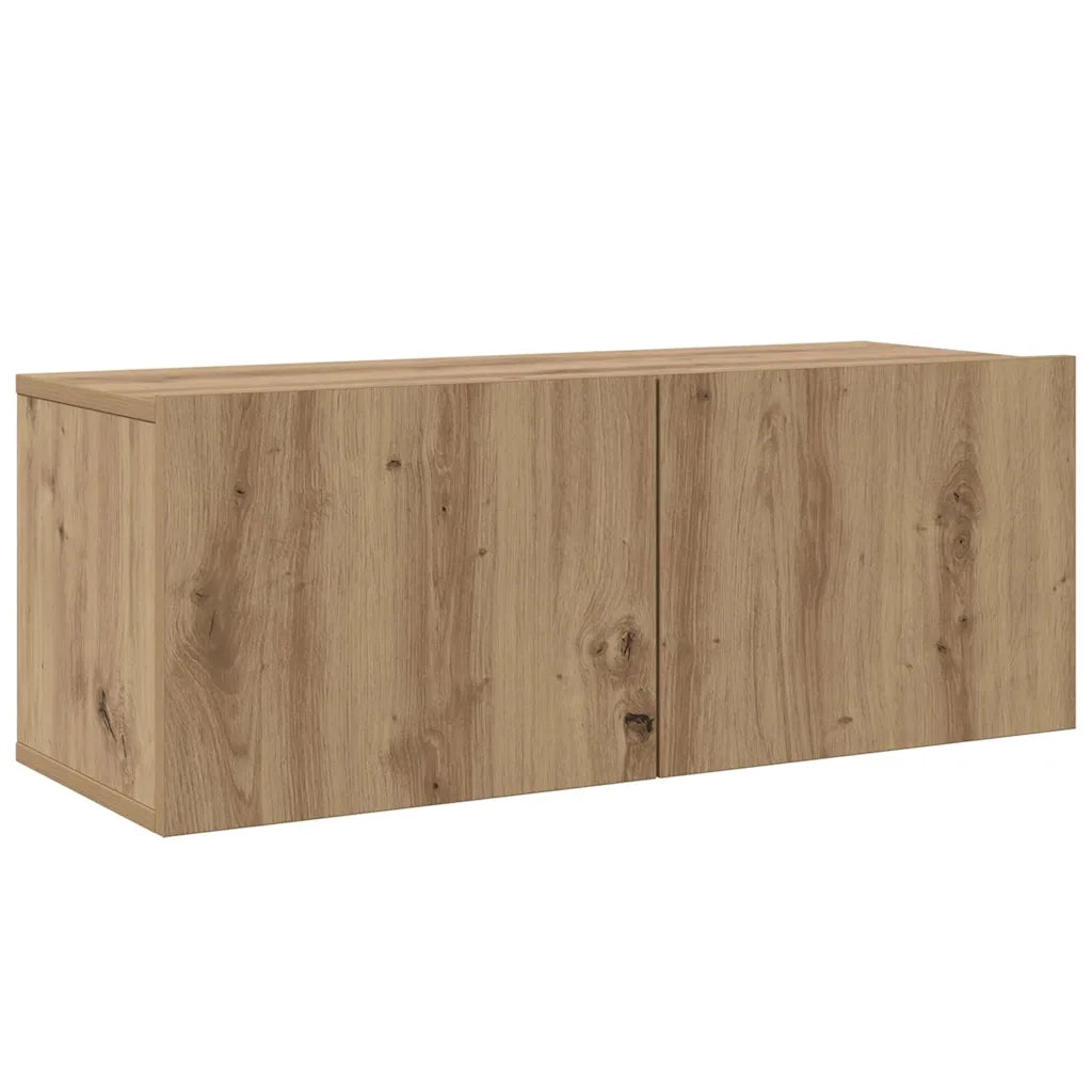 Set mobile TV 8 pz-Credenza per TV Rovere artigianale Legno multistrato 272185